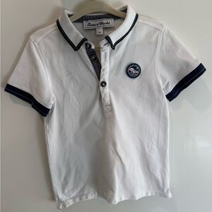 Tartine et Chocolat White Polo with Navy Trim